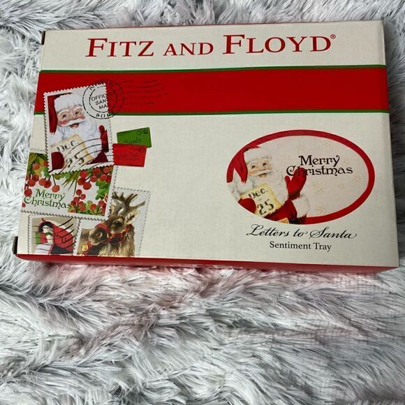 Fitz and Floyd Letters to Santa Cookie Platter - Picture 1 of 4